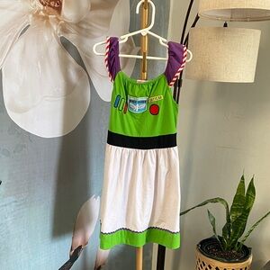 Toy Story Character Dress w/Purple & green Accents embroidered patches size 9/10